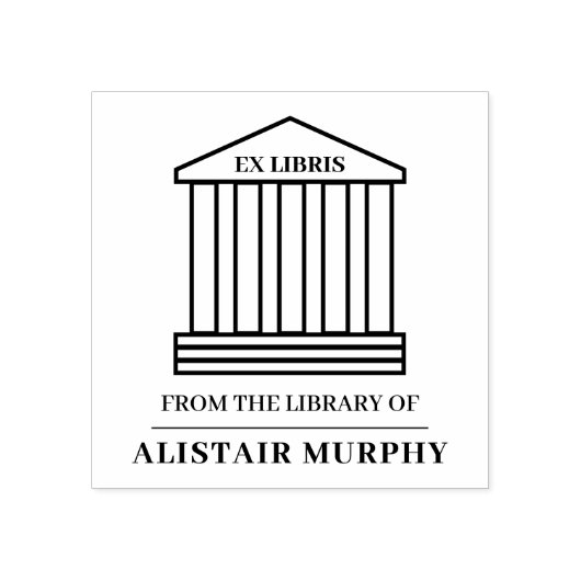 Eenvoudige klassieke bibliotheek Aangepaste Ex Lib Rubberstempel (Afrduk)