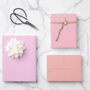 Eenvoudige Klassieke Bubble Gum Meloen Roze Tinten Inpakpapier Vel