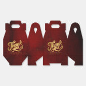 Eenvoudige klassieke  'DANK U' bruiloft Bedankdoosjes (Ongevouwen)