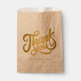 Eenvoudige klassieke  ''DANK U'' bruiloft Bedankzakje