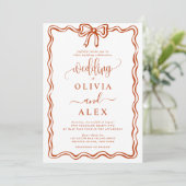 Eenvoudige klassieke Doodles bruiloft uitnodiging (Staand voorkant)