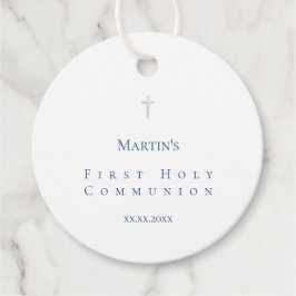 eenvoudige klassieke Eerste Heilige Communie Bedankjes Labels