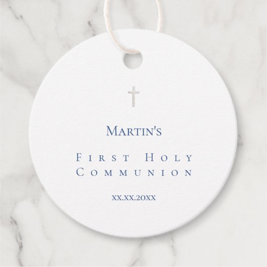 eenvoudige klassieke Eerste Heilige Communie Bedankjes Labels (Voorkant)