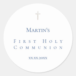 eenvoudige klassieke Eerste Heilige Communie Ronde Sticker