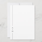 Eenvoudige klassieke elegante minimale bruiloft kaart (Achterkant)