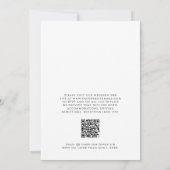 Eenvoudige Klassieke Elegante Monogram QR-code Tro Kaart (Achterkant)