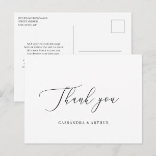 Eenvoudige Klassieke Elegante Trouw Dank Je Briefkaart