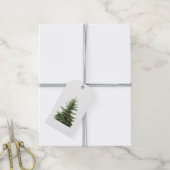 Eenvoudige Klassieke Evergreen-kerstboom Cadeaulabel (Met Touw)