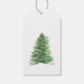 Eenvoudige Klassieke Evergreen-kerstboom - Labels Cadeaulabel (Voorkant)