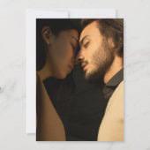 Eenvoudige klassieke fotoscript wit bruiloft kaart (Achterkant)