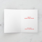 Eenvoudige Klassieke Gepersonaliseerde Kerstmis Feestdagen Kaart (Binnen)