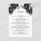 Eenvoudige klassieke gotische witte bruiloft detai informatiekaartje (Voorkant)