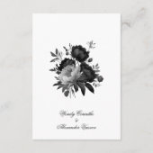 Eenvoudige klassieke gotische witte bruiloft detai informatiekaartje (Achterkant)