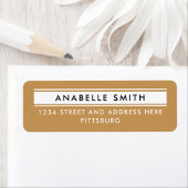 Eenvoudige klassieke gouden en zwarte retouradres  etiket (Insitu)