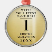 Eenvoudige klassieke gouden medaille competitie 1e metalen ornament (Voorkant)