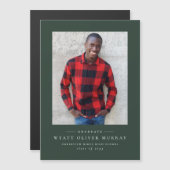 Eenvoudige klassieke, groene afstuderen magneet (Voorkant / Achterkant)