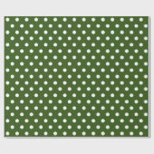 Eenvoudige klassieke groene polka dot patroon cade cadeaupapier (Vlak)