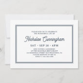 Eenvoudige klassieke herdenking van het leven kaart (Voorkant)