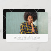 Eenvoudige klassieke horizontale aankondiging van  (Voorkant / Achterkant)