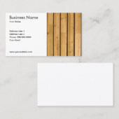 Eenvoudige klassieke houten plank visitekaartje (Voorkant / Achterkant)