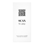 Eenvoudige klassieke kapsalon foto prijslijst QR-c Reclamekaart (Achterkant)