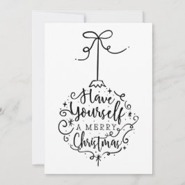 Eenvoudige Klassieke Kerst Bauble Holiday Kaart