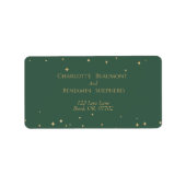 Eenvoudige klassieke kerst bruiloft adres label (Voorkant)