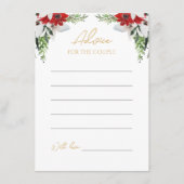 Eenvoudige klassieke kerst bruiloft advies Kaart (Voorkant)