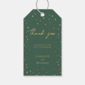 Eenvoudige klassieke kerst bruiloft dank u cadeaulabel (Voorkant)