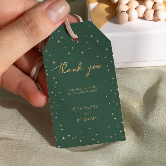 Eenvoudige klassieke kerst bruiloft dank u cadeaulabel