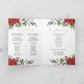 Eenvoudige klassieke kerst bruiloft gevouwen progr programma (Binnen)