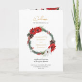 Eenvoudige klassieke kerst bruiloft gevouwen progr programma (Voorkant)