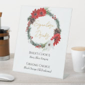 Eenvoudige klassieke kerst bruiloft handtekening D Reclamebord Met Voetstuk (Insitu)