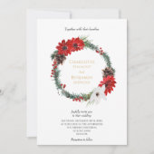 Eenvoudige klassieke kerst formele bruiloft kaart (Voorkant)