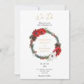 Eenvoudige klassieke kerst modern we doen bruiloft kaart (Voorkant)