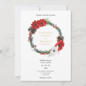 Eenvoudige klassieke kerst moderne bruiloft kaart (Voorkant)