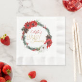 Eenvoudige klassieke kerst wit Baby shower servett Servet (Insitu)