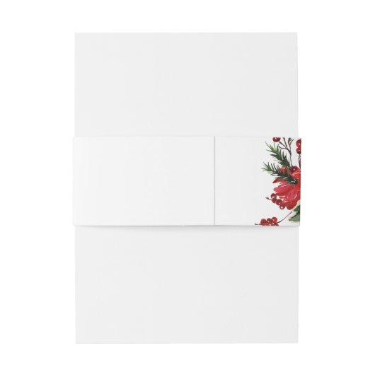 Eenvoudige klassieke kerst witte bruiloft uitnodigingen wikkel (Achterkant Voorbeeld)