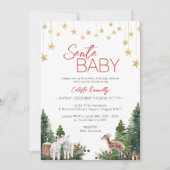 Eenvoudige Klassieke Kerstman Baby Shower Kaart (Voorkant)