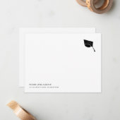 Eenvoudige Klassieke klasse van Afstudeerder Morta Notitiekaartje (Voorkant / Achterkant in situ)