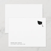 Eenvoudige Klassieke klasse van Afstudeerder Morta Notitiekaartje (Voorkant / Achterkant)