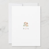 Eenvoudige klassieke liefde vogels bruiloft kaart (Achterkant)