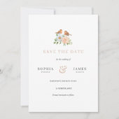 Eenvoudige klassieke liefde vogels sparen de datum kaart (Voorkant)