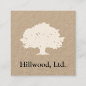 Eenvoudige Klassieke Logo Vierkante Visitekaartje (Voorkant)