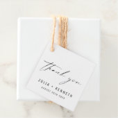 Eenvoudige klassieke minimale bruiloft dank u bedankjes labels (In situ)