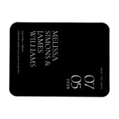 Eenvoudige klassieke minimalistische bruiloft besp magneet (Horizontaal)