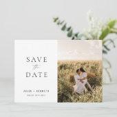 Eenvoudige Klassieke Minimalistische Foto sparen d Save The Date (Staand voorkant)