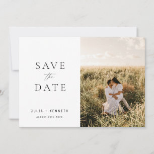 Eenvoudige Klassieke Minimalistische Foto sparen d Save The Date