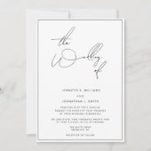 Eenvoudige, klassieke minimalistische uitnodiging  (Voorkant)