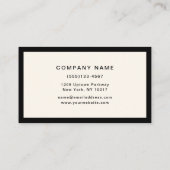 Eenvoudige klassieke, moderne professional visitekaartje (Achterkant)